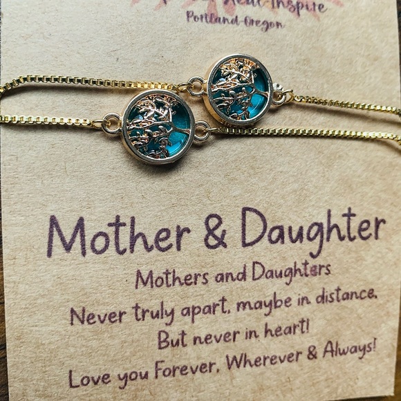 ✨Mother & Daughter Tree of Life Bracelets✨18k Gold Adjustable Bracelet ✨ Mom - Picture 8 of 12
